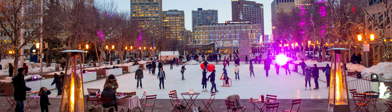 downtown Edmonton in winter