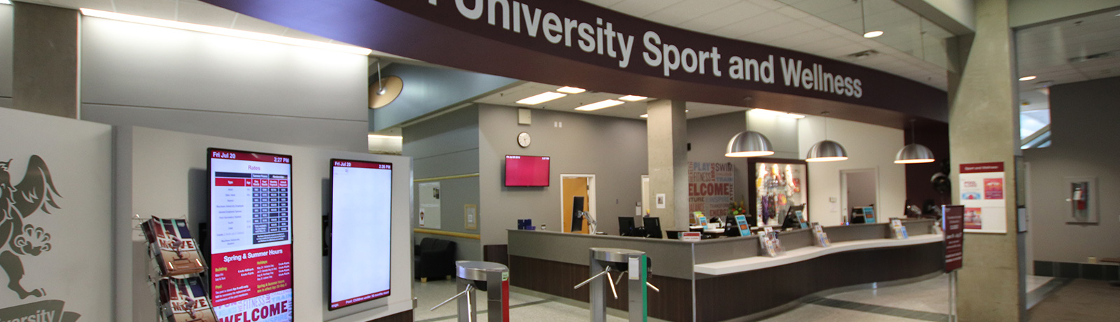 Sport and Wellness Front Registration Welcome Desk