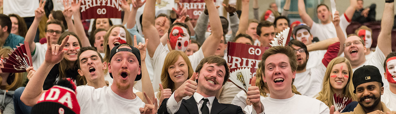 fans in stand cheering