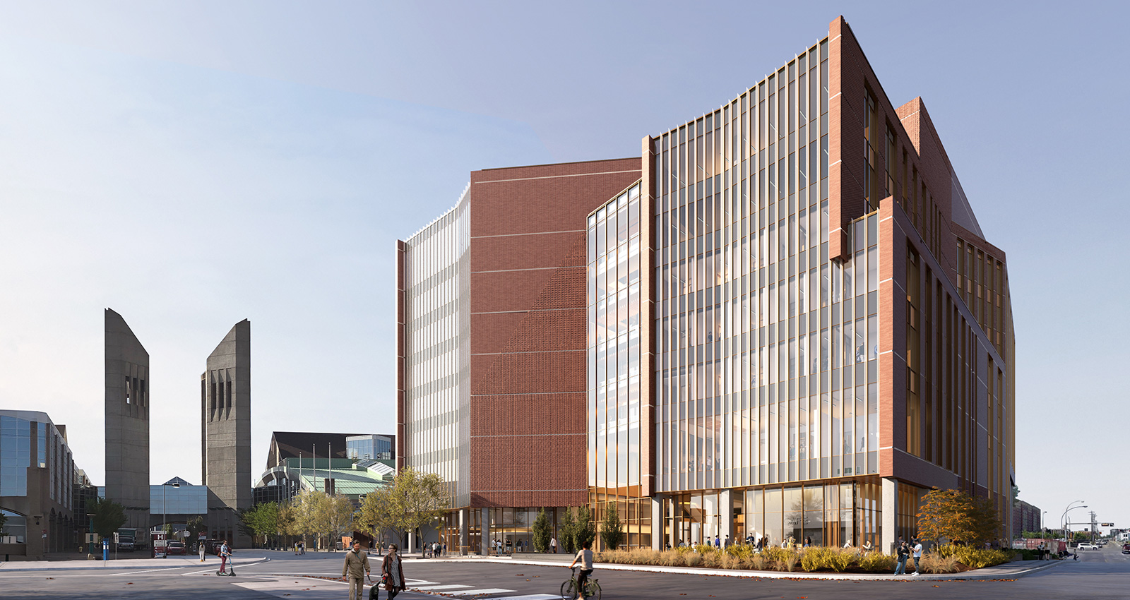 business building exterior rendering